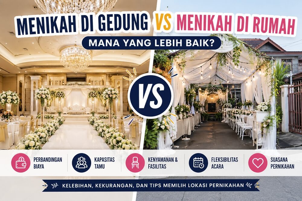 menikah di gedung vs menikah di rumah